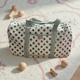 TWIZZELL - INDIAN BLOCK PRINT WEEKEND BAG - GREEN STAR