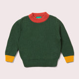 Little Green Radicals - From One To Another Olive Snuggly Knitted Jumper: Olive