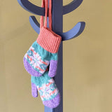 Catherine Tough (US Duties Paid) - Kids' Patterned Lambswool Mittens & Gloves: Mittens - fairisle mint