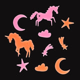 Rex - Glow in the dark stick-on shapes (box of 24) - Unicorns