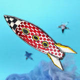 Ark Colour Design - Rocket Bookmark: Cream/Black