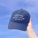 Alphabet Bags - Sunshine Appreciation Society - Cotton Baseball Cap - Vintage Blue