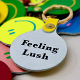 Ark Colour Design - Feeling Lush Smilie Key Fob: Yellow