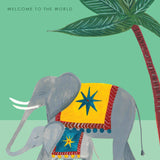 Hutch Cassidy - 'Elephant Mother and Baby' New Baby Greetings Card: Nested/Naked