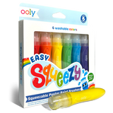 Ooly - Easy Squeezy Squeezable Poster Paint Brushes - Set of 6 Colors