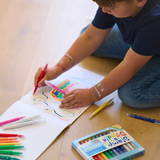 Ooly - Stamp-A-Doodle Double-Ended Markers (Set of 12 w/ 9 Colors)