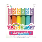 Ooly - Beary Sweet Mini Scented Highlighters - Set of 6