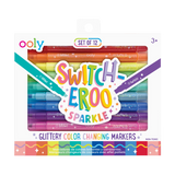 Ooly - Switch-Eroo! Sparkle Glittery Color-Changing Markers (Set of 12)