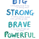 The Toy Shed x LB - Big Brave Strong Powerful A3 Print