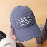 Alphabet Bags - Sunshine Appreciation Society - Cotton Baseball Cap - Vintage Blue