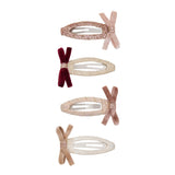 Mimi and Lula - SKINNY VELVET BOW HAIR CLIPS