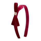 Mimi and Lula - VIOLET BOW HEADBAND - BURGUNDY