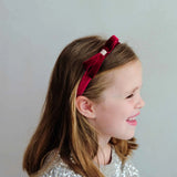 Mimi and Lula - VIOLET BOW HEADBAND - BURGUNDY