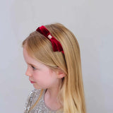 Mimi and Lula - VIOLET BOW HEADBAND - BURGUNDY