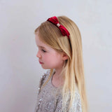 Mimi and Lula - VIOLET BOW HEADBAND - BURGUNDY
