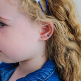 Mimi & Lula -  Rainbow castle stick on earrings