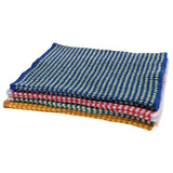 Catherine Tough - Kids' Lambswool Ribbed Snoods: FINE STRIPE - GREEN / PEACH