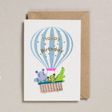 Petra Boase Ltd - Confetti Pets Card - Hot Air Balloon