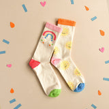 Rockahula - Vintage Rainbow and Sun 2 Pack Socks 9-12 Jnr