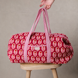 Twizzell - Weekend Bag - Red with Pink Flower