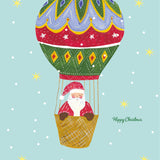 Hutch Cassidy - 'Santa in Balloon' Christmas Card: Nested/Naked