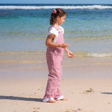 Dotty Dungarees - Maroon Check Seersucker Dungarees