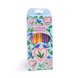 Eeboo - Hearts & Birds 12 Fluorescent Pencils