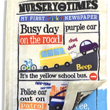 Jo & Nic's Crinkly Cloth Books - Nursery Times Crinkly Newspaper - Busy Road