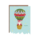 Hutch Cassidy - 'Santa in Balloon' Christmas Card: Nested/Naked