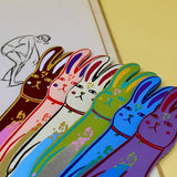 Ark Colour Design - Bunny Bookmark: Pale Pink