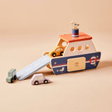 Just Bee Kids - Just Bee Kids Wooden Ferry Toy Playset with Cars FSC