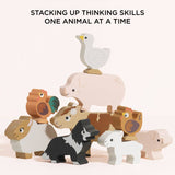 Le Toy Van - Farmyard Stacking Animals & Bag