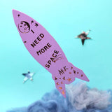 Ark Colour Design - Rocket Bookmark: Cream/Black