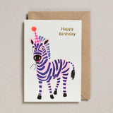 Petra Boase Ltd - Confetti Pets Cards - Happy Birthday Zebra