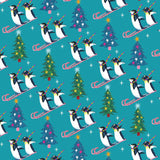 Hutch Cassidy - 'Christmas Penguin Race' Luxury Christmas Gift Wrap