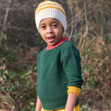 Little Green Radicals - From One To Another Olive Snuggly Knitted Jumper: Olive