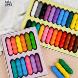 KidAntics - Happy Pea Pod Crayons 12 Pastel Colours