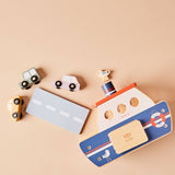 Just Bee Kids - Just Bee Kids Wooden Ferry Toy Playset with Cars FSC