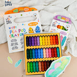 KidAntics - Happy Pea Pod Crayons 12 Pastel Colours