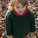 Little Green Radicals - From One To Another Olive Snuggly Knitted Jumper: Olive