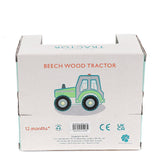 Rex - Wooden Push Along Vehicle Toy - Tractor (Green)