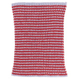 Catherine Tough - Kids' Lambswool Ribbed Snoods: FINE STRIPE - RED / LIGHT BLUE