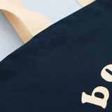 Alphabet Bags - Books & Snacks - Midnight Blue Canvas Tote Bag