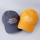 Alphabet Bags - Sunshine Appreciation Society - Cotton Baseball Cap - Vintage Blue