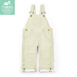 Dotty Dungarees - Olive Seersucker Dungarees