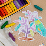 KidAntics - Happy Pea Pod Crayons 12 Pastel Colours