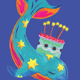 Hutch Cassidy (Greetings Cards and Paper Goods) - 'Whale and Cake' Birthday Greetings Card: Nested/Naked