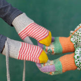 Catherine Tough (US Duties Paid) - Kids' Patterned Lambswool Mittens & Gloves: Mittens - fairisle mint