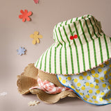 Rockahula - Cherry Kiss Stripy Reversible Sun Hat 3-6 Years