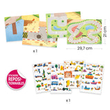 Djeco - Lift-up stickers-Vehicles